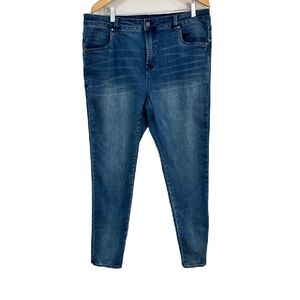 Universal Standard Seine Ankle Skinny Jeans Medium Wash Women’s Sz 18L Long